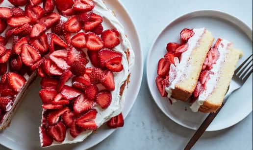 Strawberry Cake Slice